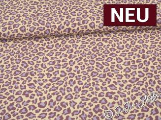 Baumwolle Popeline Leo sand Oeko-Tex® 