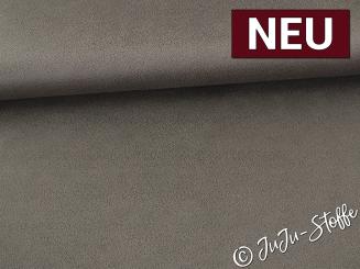 Wildlederimitat Stretch Foliendruck taupe Oeko-Tex® 