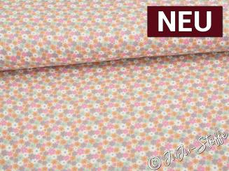 Musselin Blüten bunt Oeko-Tex® 