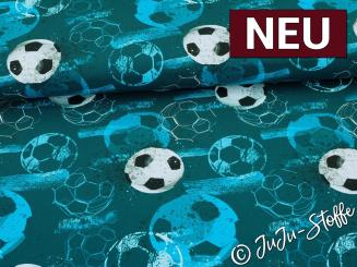 Jersey Glitzerpüppi Fussball petrol Oeko-Tex® 