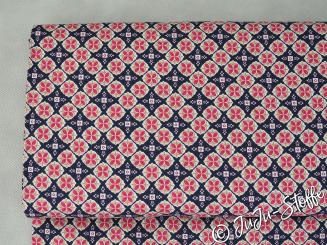 Baumwolle Ornamente dunkelblau Öko-Tex 