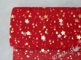 Organza Sterne rot 