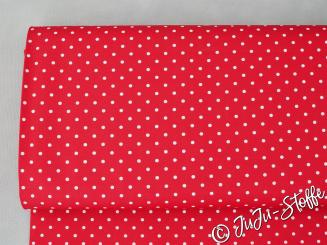 Baumwolle Punkte rot Öko-Tex 