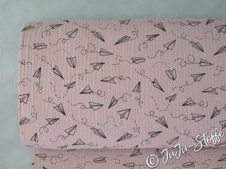 Musselin Papierflieger altrosa Öko-Tex 