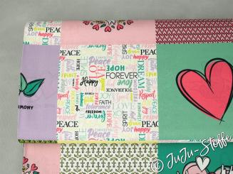 Baumwolle Popeline Happy Patchwork Blanket by lycklig design Öko-Tex 