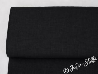 Leinen uni schwarz 