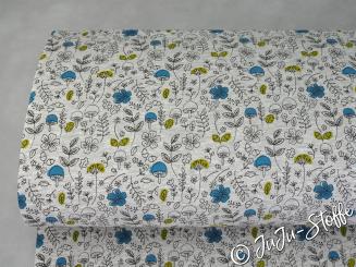 Alpenfleece Pilzwiese blau 