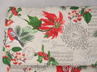 Canvas Winter Time Leinenoptik 