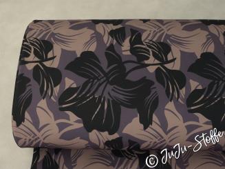 Softshell Blätter lila Öko-Tex 