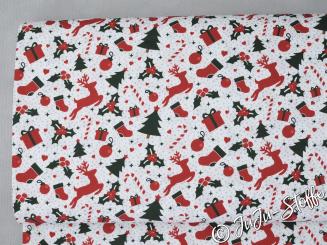 Baumwoll Popeline Rentiere Öko-Tex 