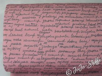 Softshell Schrift altrosa Öko-Tex 
