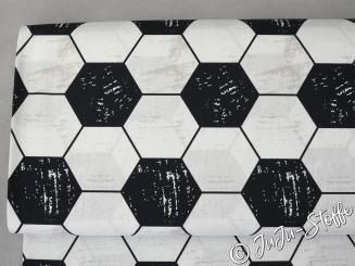 Baumwolle Fußball groß schwarz/weiß Öko-Tex 
