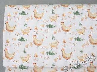 Baumwolle Hühner und Enten Öko-Tex 
