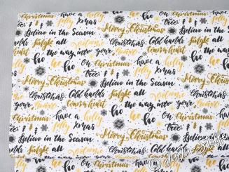 Baumwolle Schrift weiß Öko-Tex 