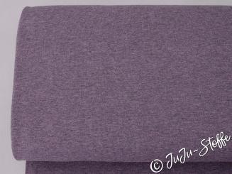 French Terry uni aubergine meliert Öko-Tex 