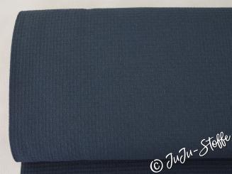 Baumwolle Waffeloptik dunkelblau Öko-Tex 