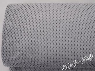 Dekostoff Velour mit Struktur hellgrau 