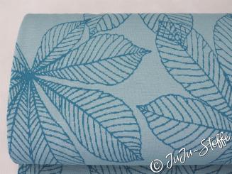 Strickstoff Jacquard Chestnut petrol by Käselotti Öko-Tex 