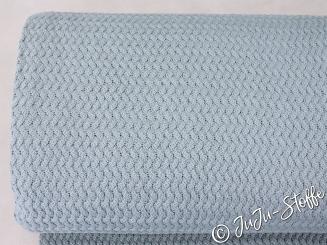 Strickstoff Flechtmuster rauchblau 