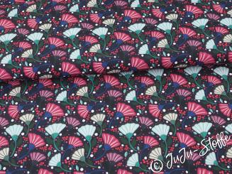 Canvas Garden Stories Fächerblume nachtblau by Emjo Design 