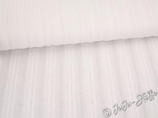 Baumwolle Stickerei und Transparentstreifen weiß 