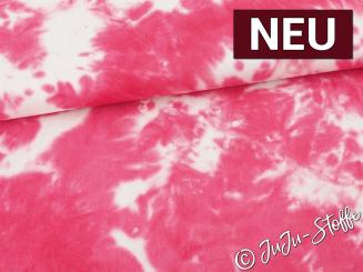 Viskose-Leinen Batik pink 