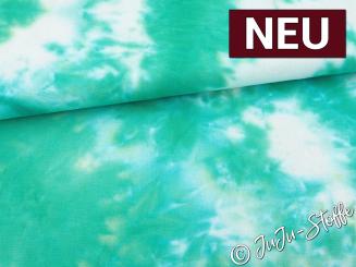 Viskose-Leinen Batik türkis 