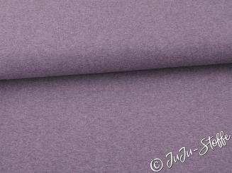 Jersey uni aubergine meliert Oeko-Tex® 