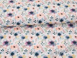 Jersey Pastellblumen Oeko-Tex® 