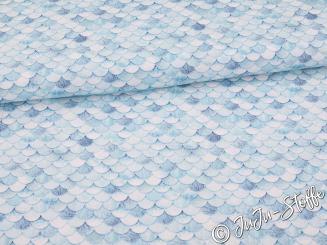 Baumwolle Meerjungfrau blau Oeko-Tex® 