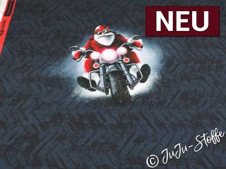 Sweat Panel Weihnachtsmann blau Winter Moods by Thorsten Berger Oeko-Tex® 