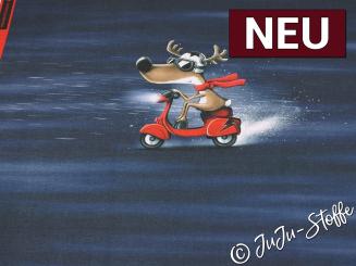 Sweat Panel Rentier auf Roller Winter Moods by Thorsten Berger Oeko-Tex® 