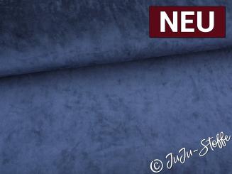 Samtjersey uni dunkelblau 