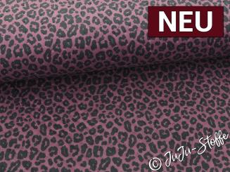 Velour Stepper Leo aubergine Oeko-Tex® 