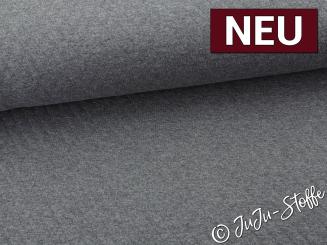 Stepp-Sweat doubleface dunkelgrau meliert Oeko-Tex® 