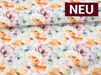 Ripp-Jersey Aquarellblumen Oeko-Tex® 