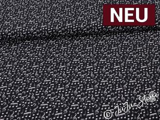 Baumwolle Noten schwarz Oeko-Tex® 