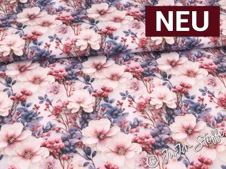 Oxfordgewebe Outdoor Flowing Bloom by Sarah Mariam Blumen rosa Oeko-Tex® 