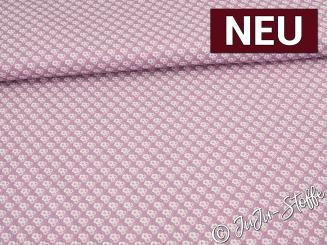 Baumwolle Blumen altrosa Oeko-Tex® 