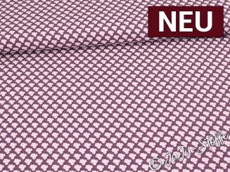 Baumwolle Blumen mauve Oeko-Tex® 