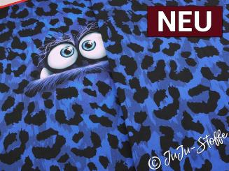 French Terry Panel Monsta blau by Thorsten Berger Oeko-Tex® 