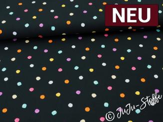 Jersey Punkte schwarz Flowerpop by Hip Som Hap 