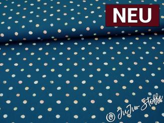 Jersey Punkte blau Oeko-Tex® 