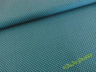 Baumwolle Pünktchen petrol  
