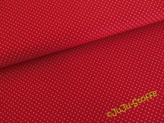 Baumwolle Pünktchen rot  