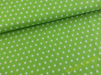 Baumwolle Sterne lime 