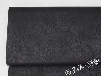 Kunstleder in Vintageoptik schwarz 