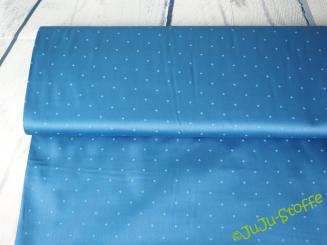 Baumwollsatin Punkte blau Öko-Tex 