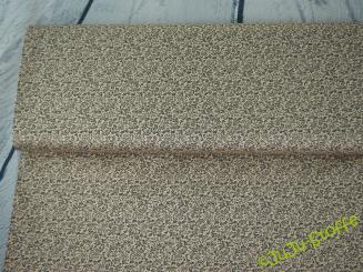 Baumwollsatin Blumen und Blätter beige Öko-Tex 