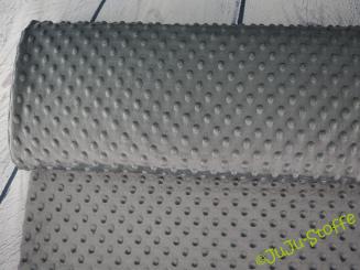 Minky Fleece Bubble dunkelgrau 